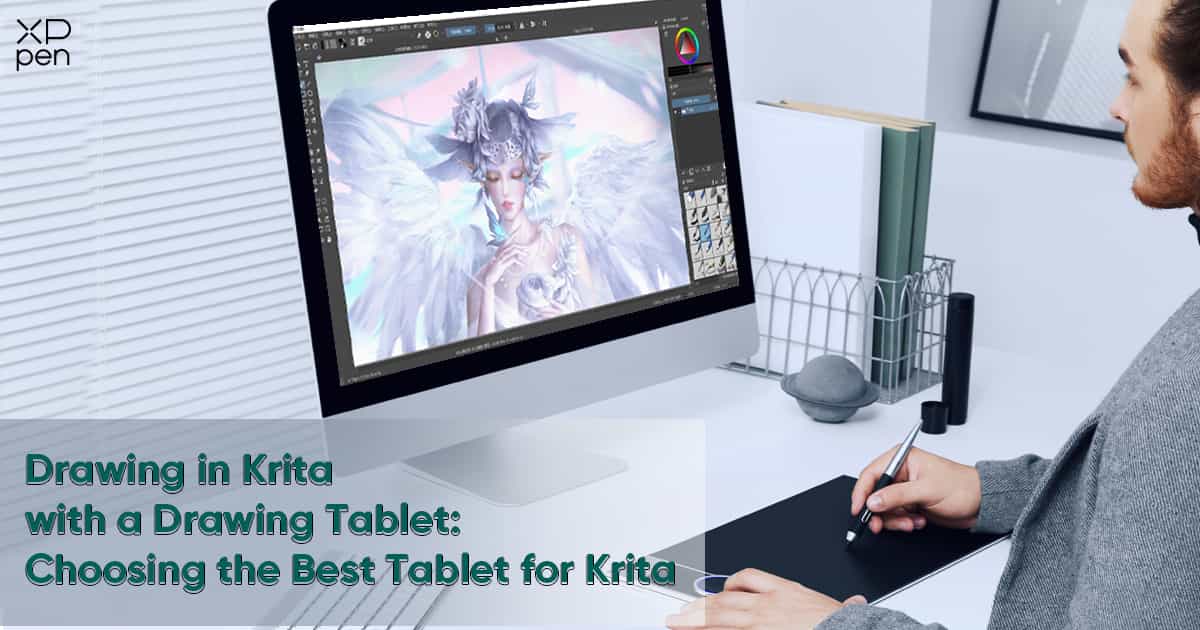 Tablette graphique pour dessin et peinture sur Krita