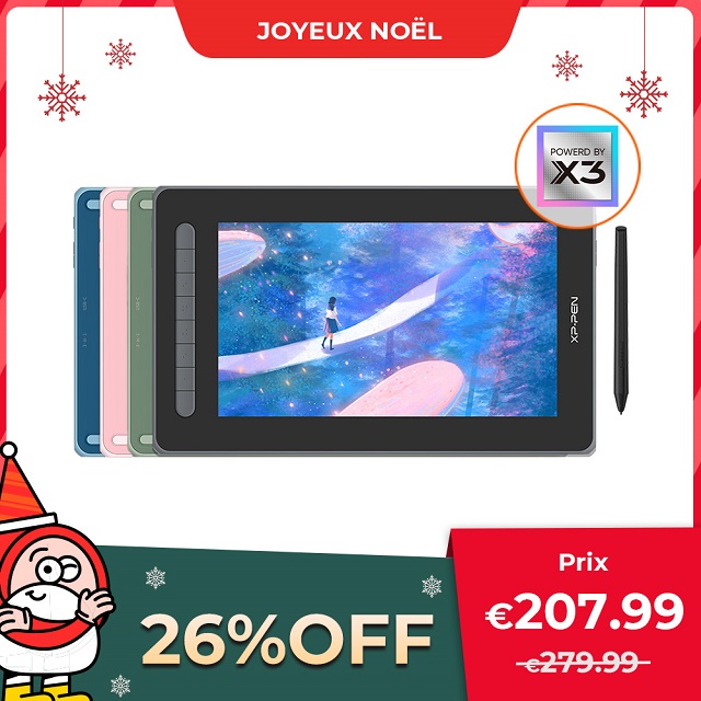 offre Noel 2021 sur la tablette graphique avec ecran XP-Pen Artist 12 2nd gen.jpg