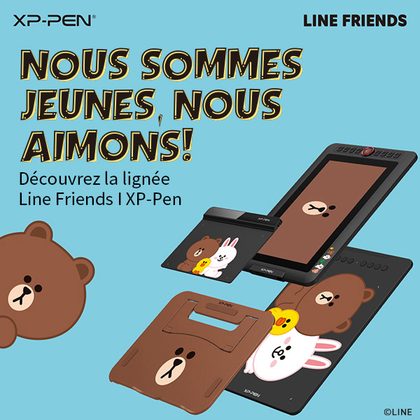 XPPen et LINE FRIENDS ont conçu ensemble une technologie de conception attrayante pour les jeunes d’aujourd’hui.