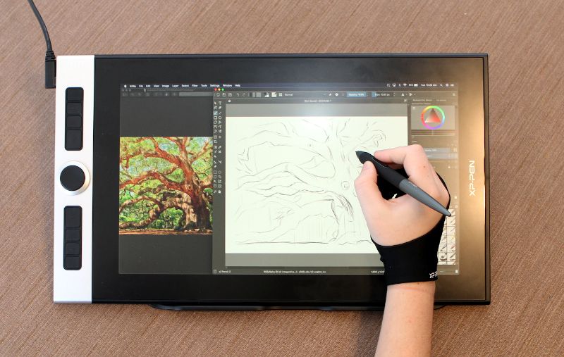 dessiner sur adobe illustrator avec une tablette graphique moiteur xp-pen innovator 16