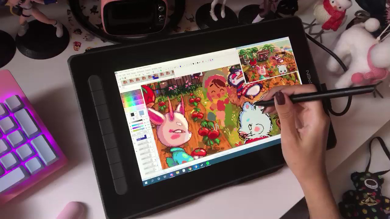 dessiner manga sur Aseprite avec  tablette graphique moniteur XP-Pen Artist 12 2nd Gen