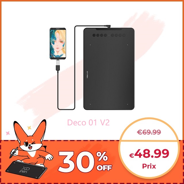 tablette graphique xp-pen deco 01 V2 offer 17e anniversaire