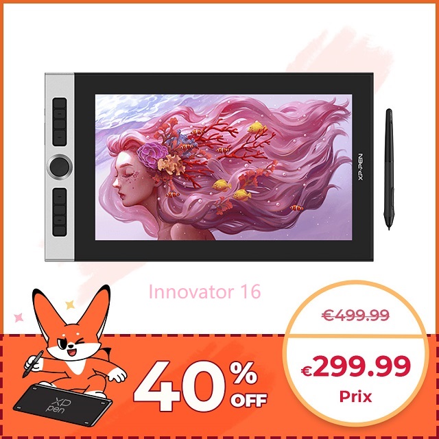 tablette graphique avec ecran xp-pen innovator 16 offre 17e anniversaire