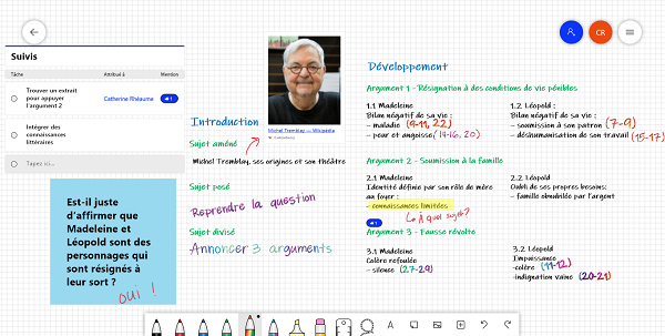 tableau blanc virtuel pour enseignement à distance