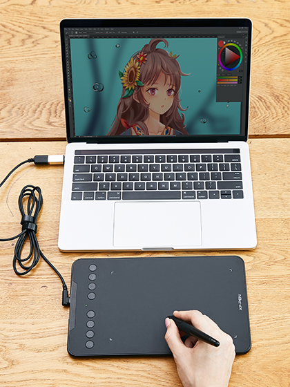 tablette graphique XP-Pen Deco mini7 se connecter à pc portable