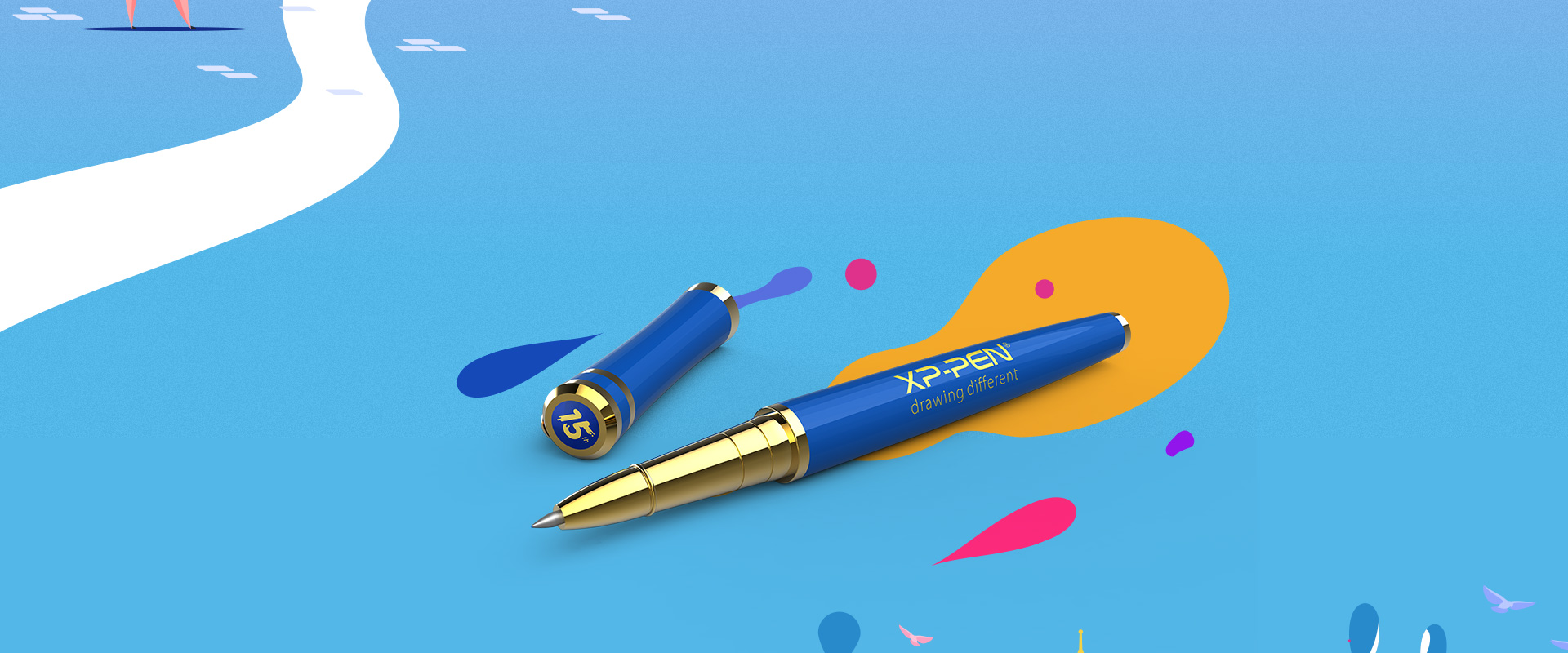 Révélez votre créativité avec l'élégant stylo XP-PEN Bleu