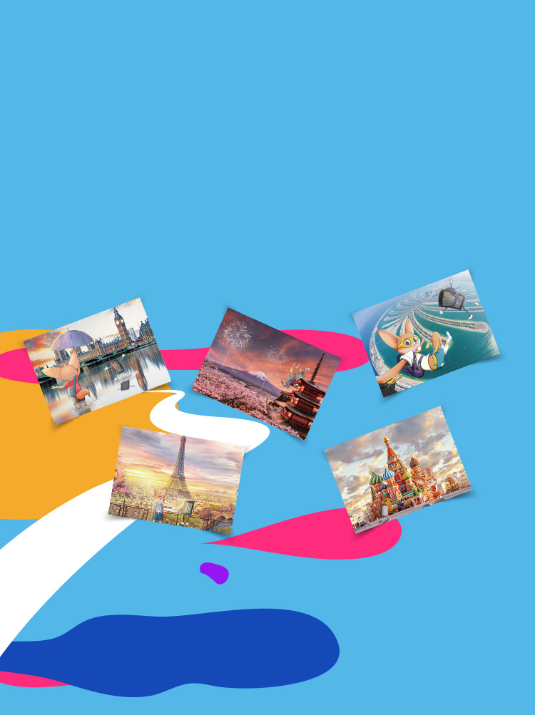 Série de cartes postales pour Partagez vos souvenirs avec Fenix