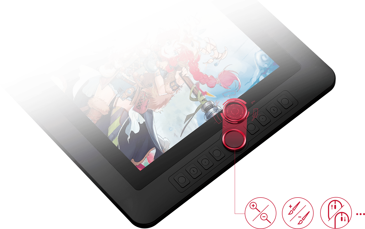  tablette graphique écran XP-Pen Artist 15.6 Pro avec Une interface Red Dial renversante 