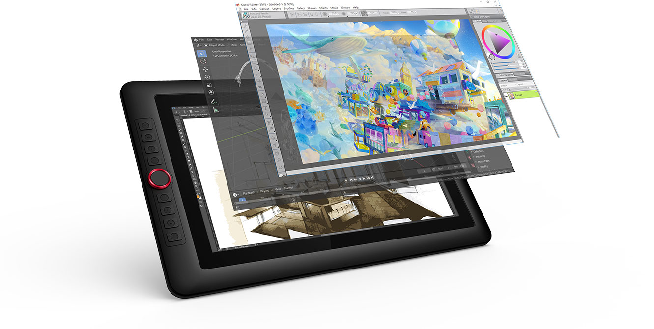 Dessinez, peignez et concevez directement sur la surface numérique du XP-Pen Artist 15.6 Pro