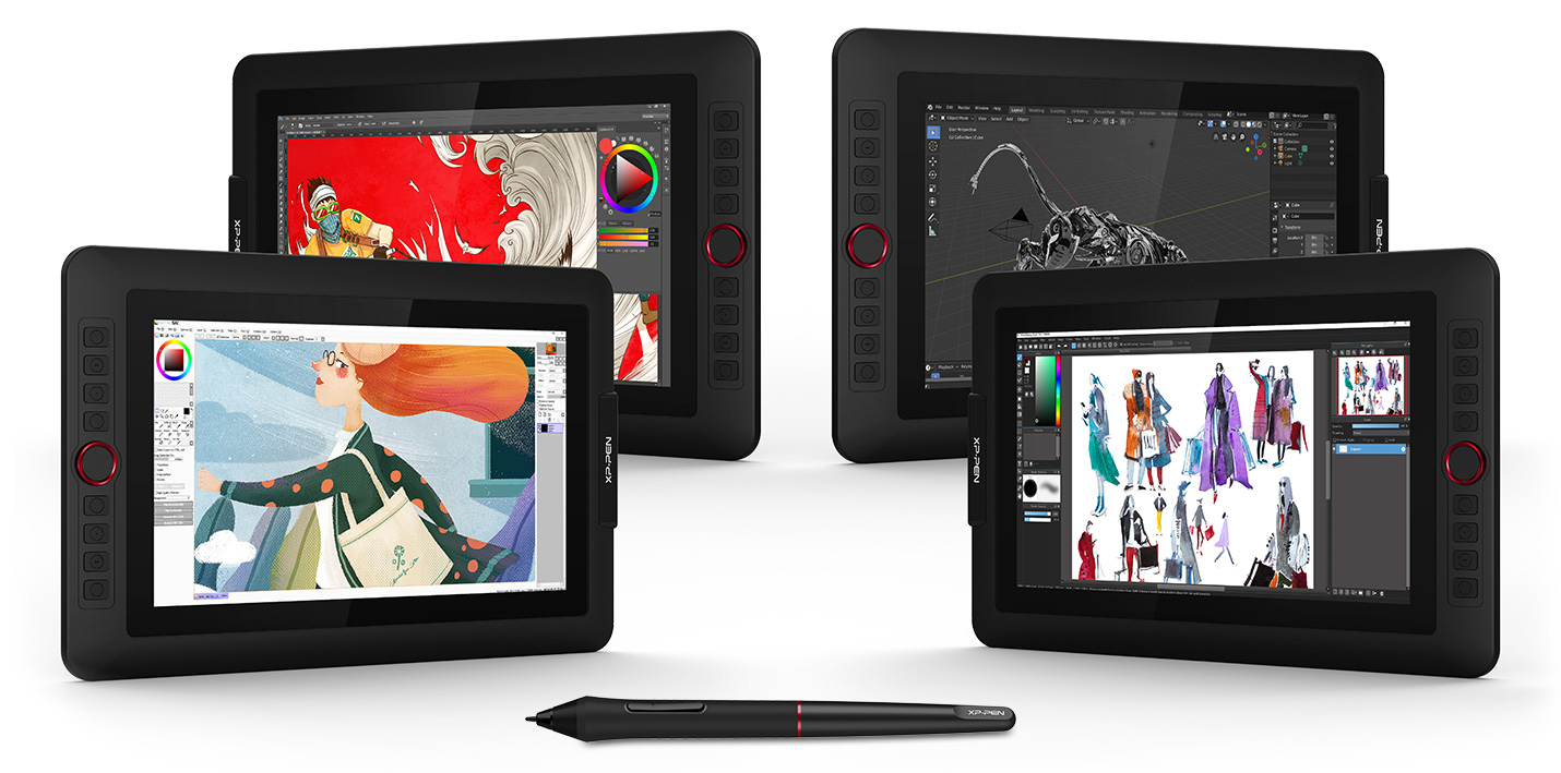 tablette graphique écran XP-Pen Artist 12 Pro compatible avec Windows 7/8/10, Mac  OS et fonctionne avec la plupart des principaux logiciels de dessin