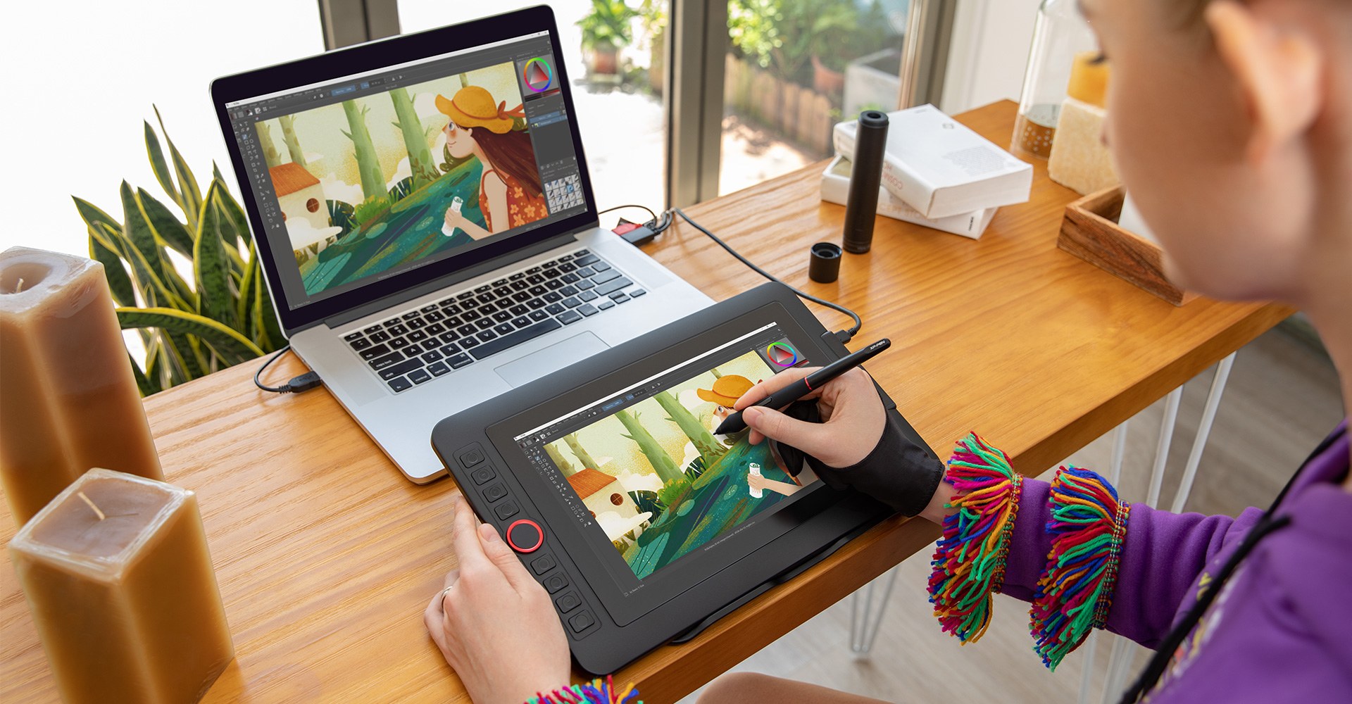  écrire et dessin avec tablette graphique écran XP-Pen Artist 12 Pro 