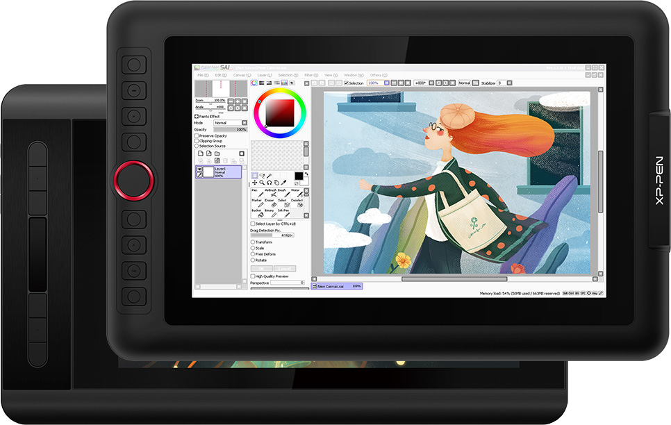 tablette graphique écran XP-Pen Artist 12 Pro dispose de 8 touches de raccourci entièrement personnalisables