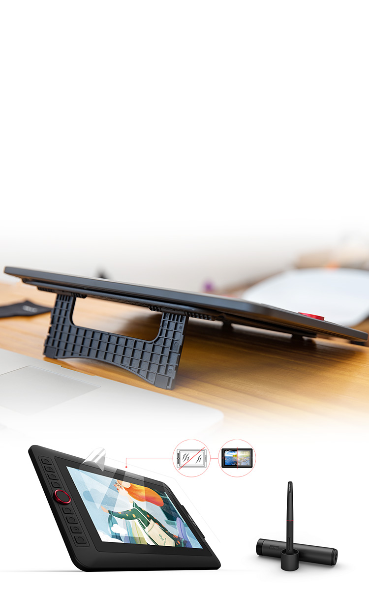 tablette graphique écran XP-Pen Artist 12 Pro avec support portable et un film protecteur