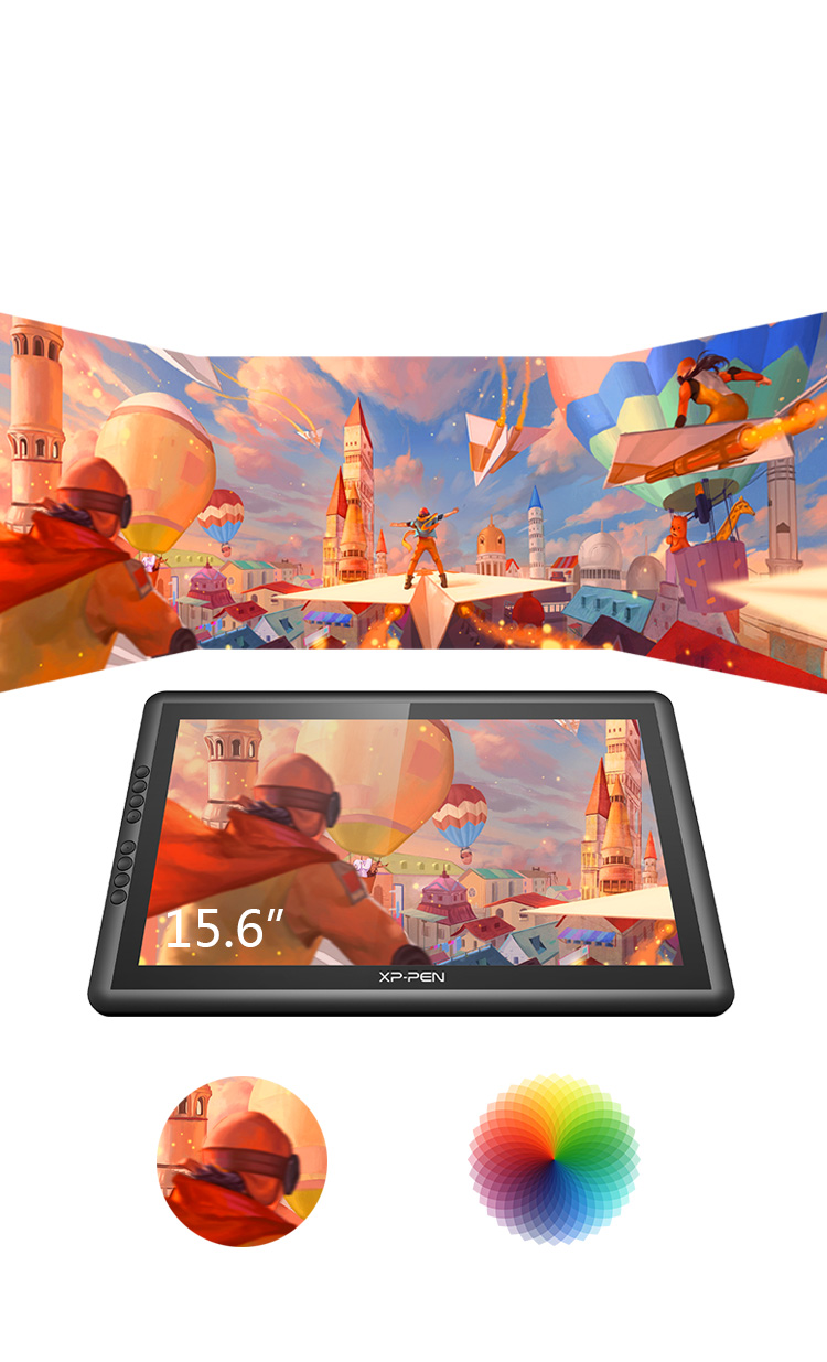 XP-Pen Artist 16 pro écran en 1080p 15.6 pouces avec un angle de vue de 178°