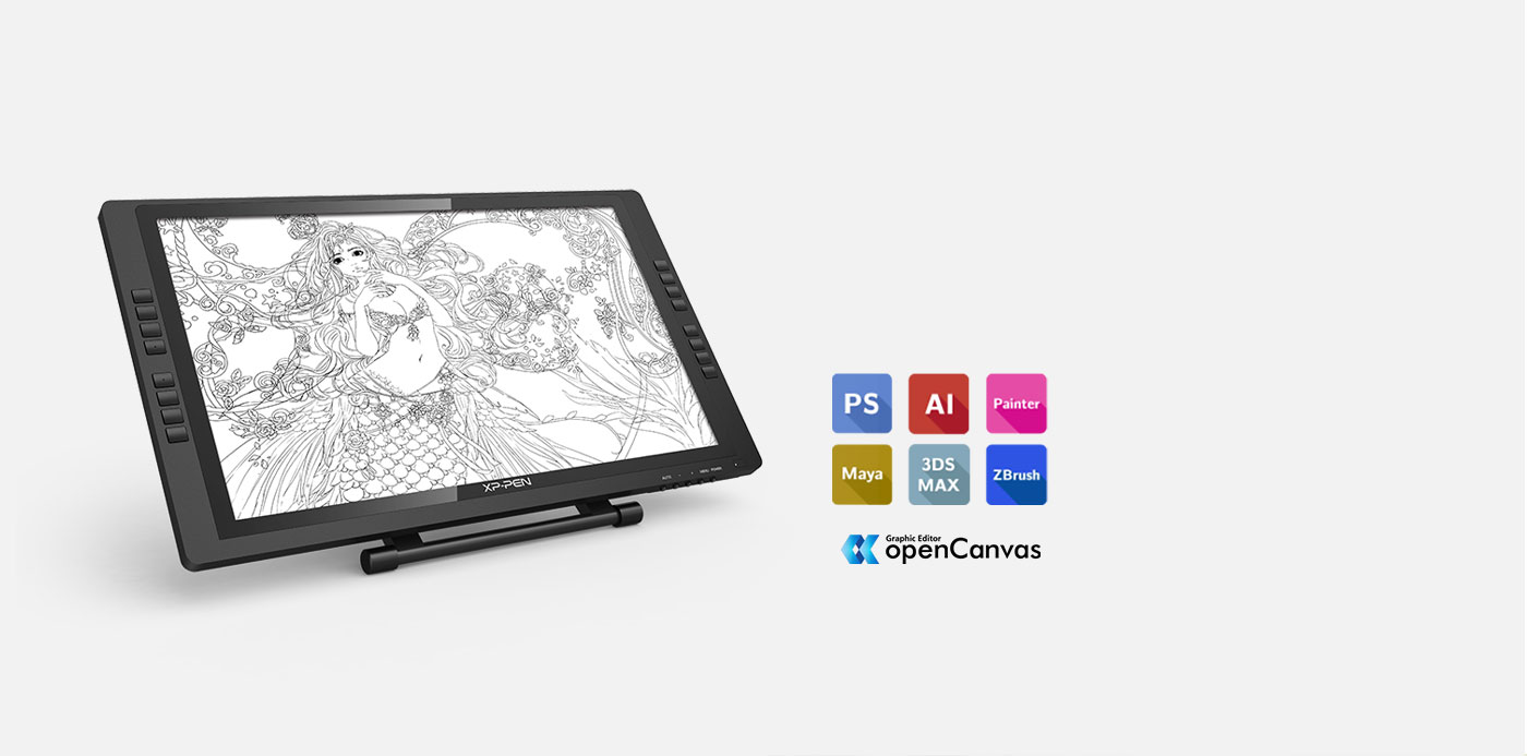 XP-Pen Artist 22E Pro tablette Compatible avec Windows Mac OS et logiciels de dessin
