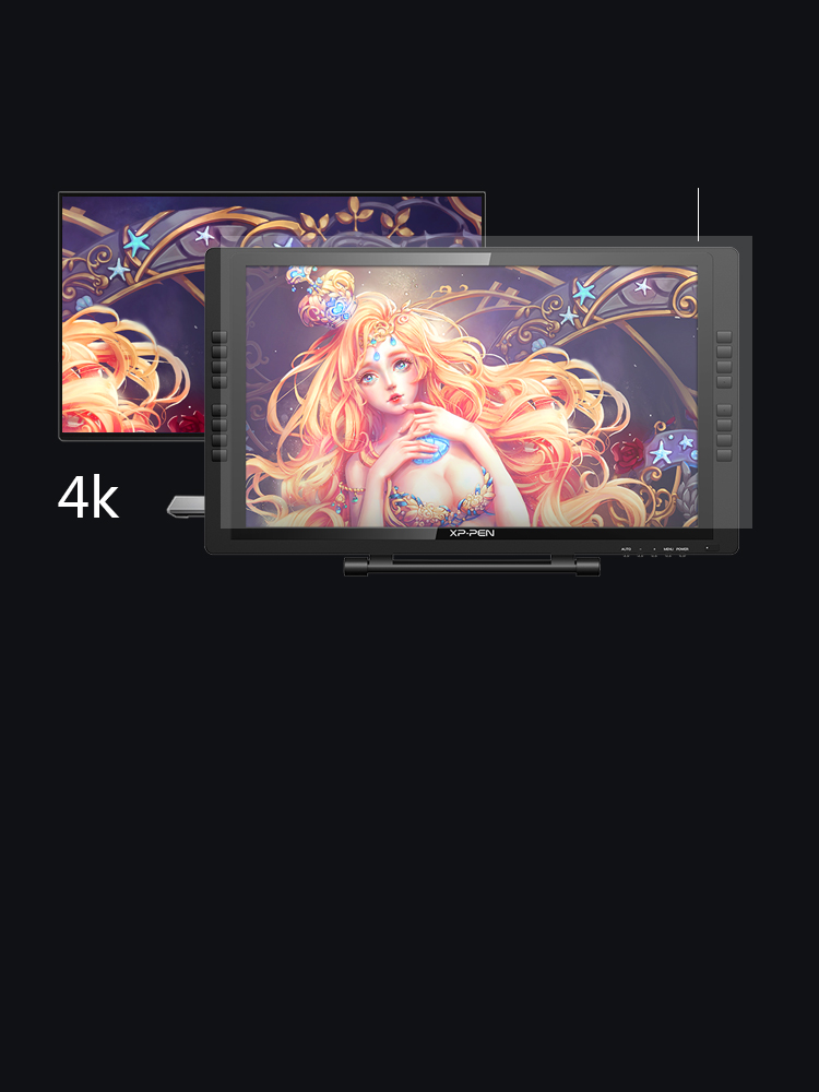 XP-Pen Artist 22E Pro tablette écran Supporter l'affichage de 4k Saisissez