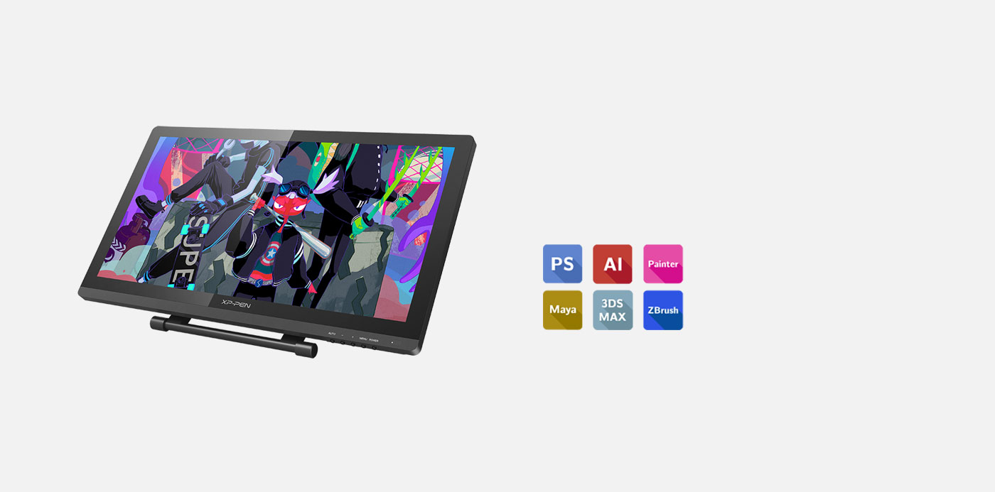 XP-Pen Artist 22 Pro tablette Compatible avec Windows Mac OS et logiciels de dessin