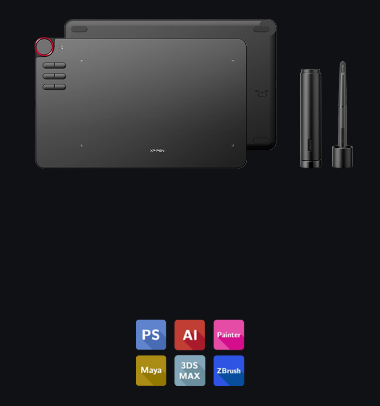 XP-Pen Deco 03 tablette graphique Compatible avec Windows Mac OS et logiciels de dessin