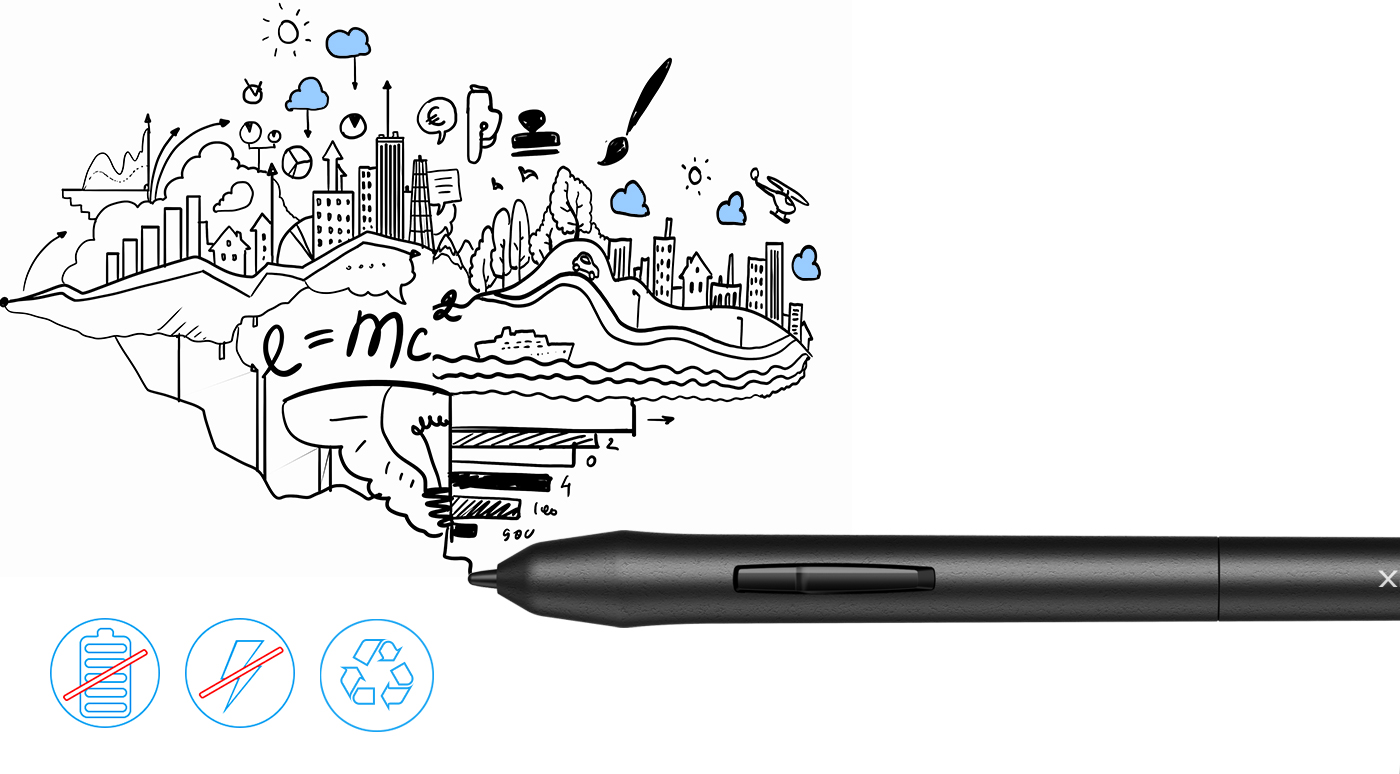 Stylet P01 passif avec Technologie électromagnétique