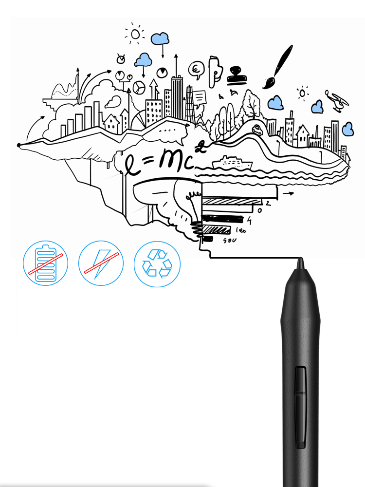 Stylet P01 passif avec Technologie électromagnétique