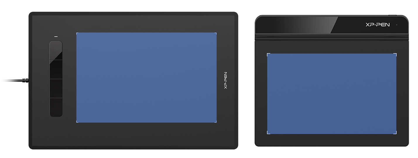  surface active 8.35 x 5.33 pouces de XP-Pen Star G960  vs  6 x 4 pouces de tablette graphique Star G640 